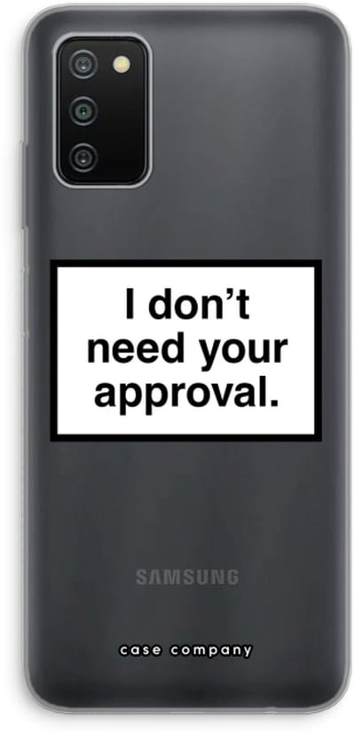 Hoesje geschikt voor Samsung Galaxy A03S hoesje - Don't need approval - Soft Cover Telefoonhoesje - Bescherming aan alle Kanten en Schermrand