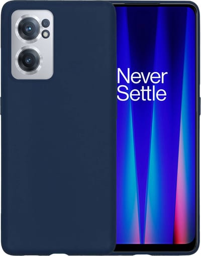 Hoesje - Geschikt voor OnePlus Nord CE 2 - Sterk & Shockproof - Siliconen Case - Hoes Cover - Telefoonhoes - Donkerblauw