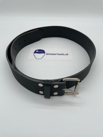 Lederen riem 47mm - maat 120cm / werkriem / steigerriem zwart leer / splitleer / ideaal voor gereedschapshouders