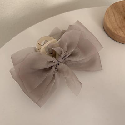 Nieuwe schattige mesh tule strik haarspeldjes effen kleur strik haarspeldjes voor vrouwen meisjes haarspeldjes klauw clip kinderen haaraccessoires