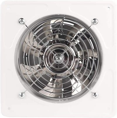 Allecto Plus - 40W Wandmontage Afzuigventilator voor Badkamer en Keuken - Sterke Uitlaat - Industriële afzuigventilator - Wit - Wandmontage - Ventilatie Rook Oliedamp - 190mm 220V