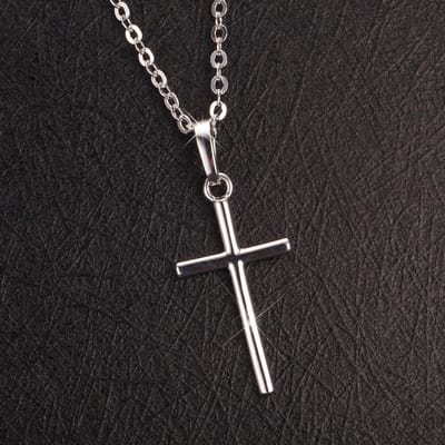 Ketting met kruisje zilverkleur