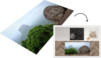 Keukenloper - Loper keuken - De Sigiriya rots midden in de mist in Sri Lanka - 120x60 cm - Keukenloper vinyl