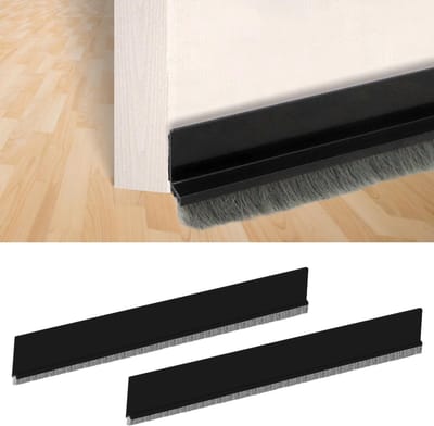 Dailygoods- Deurrubber - Effectieve tocht- en kou bescherming - Zelfklevend - 2 Stuks - 5 x 100 cm - Zacht en duurzaam materiaal - Deurrubberstrip