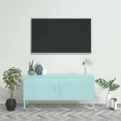 vidaXL - Tv-meubel - 105x35x50 - cm - staal - mintkleurig