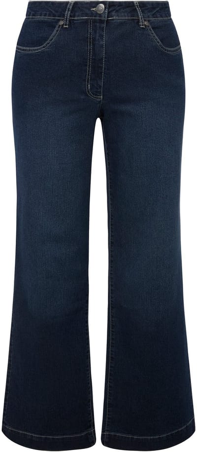 Angel of Style - Dames - Jeans Nora wijd en recht stretchcomfort 4-pocket - Donkerblauw - Maat 26