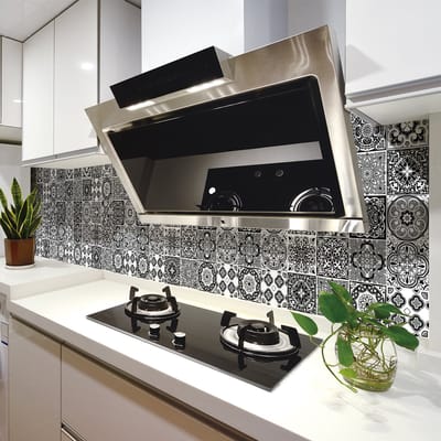 Zelfklevende tegelmuurstickers voor keuken en badkamer - 30 Azulejos Romelin tegelstickers - 30 stickers 20x20cm