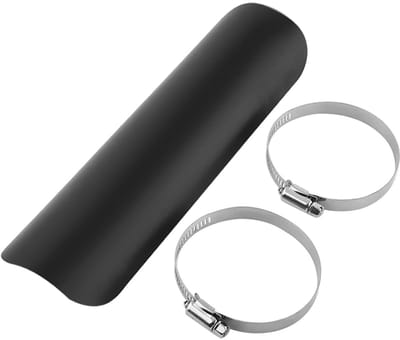 Dailygoody - Universele Motorfiets Uitlaat Warmtebescherming - Zwart Metalen Schild