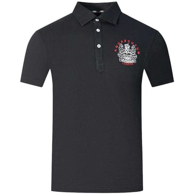 Aquascutum Unisex Volwassen Aldis London Logo Polo Shirt (Zwart)