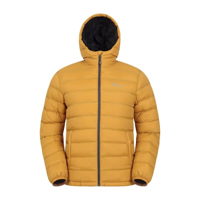 Mountain Warehouse Gewatteerde jas met imitatiebont voor heren (Mosterd)
