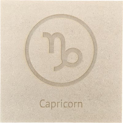 MGM Trading - Horoscoop - Steenbok - Capricorn - 3mm MDF - 15 bij 15 cm - Laser gegraveerd