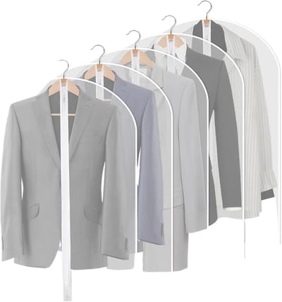 Kledingbeschermers - Opberghoezen - Garderobe Ordenen - Stofbestendig - 60 x 140 cm - Transparant