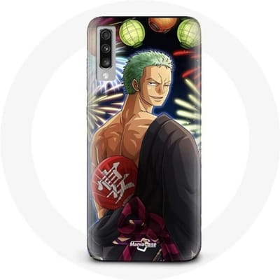 Coque - Maniacase - Samsung Galaxy A50 - One Piece Joyeux Noël - Anime Manga - Souple noir