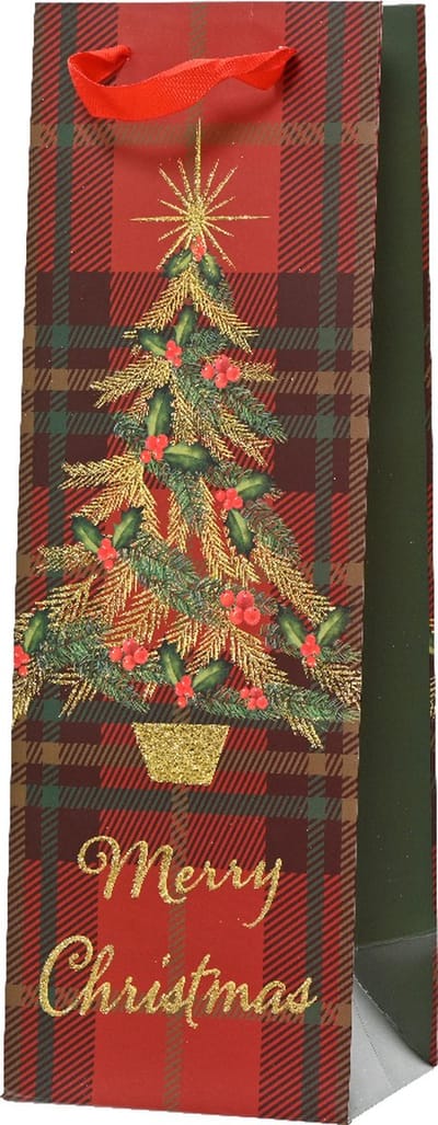 Wijnflestas Kerstboom rood