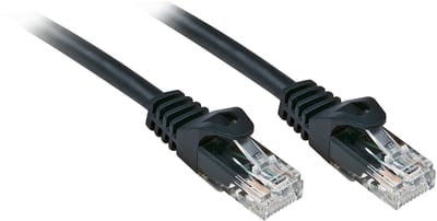 LINDY 48191 RJ45 Netwerkkabel, patchkabel CAT 6 U/UTP 0.50 m Zwart Snagless 1 stuk(s)
