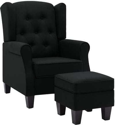 Fauteuil - Relaxzetel - Relaxstoel - Relaxfauteuil - Stoel - Met armleuning - Voor één Persoon - Zwart