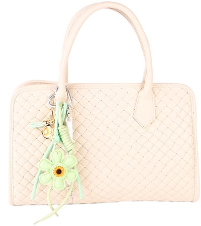 Giuliano lederen handtas Annemiek - Beige - Gevlochten - Made in Italy