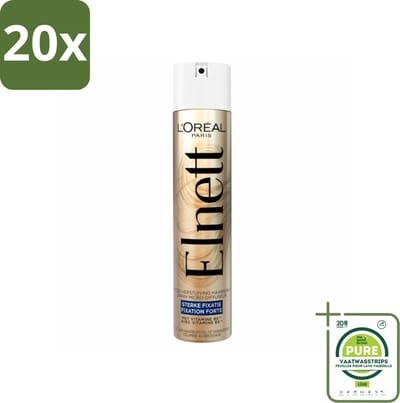20 x L'Oréal Elnett Satin Haarlak Sterke Fixatie 300 ml - Grootverpakking - Haarspray - Haarspray Fixatie - Satijnzacht Haar - Sterke Fixatie - Haarspray Voor Professionals