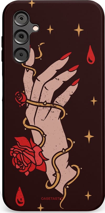 Casetastic Hoesje Geschikt voor Samsung A14 (5G/4G) - Stijlvolle Beschermende Duo-layer Case - Hartslag van tijd