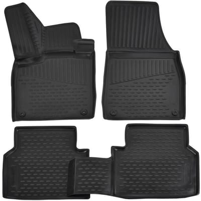 Tapis de sol - Exclusive - Skoda Enyaq - Caoutchouc 3D - 4 pièces - Toutes saisons
