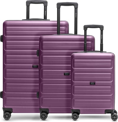 Redolz Essentials 08 3-SET 4 wielen Kofferset 3-delig - Harde bagage - TSA slot - purple
