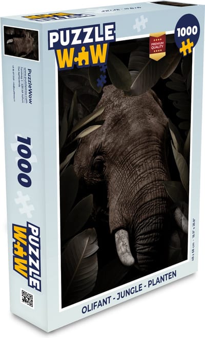 Puzzel Olifant - Jungle - Planten - Legpuzzel - Puzzel 1000 stukjes volwassenen