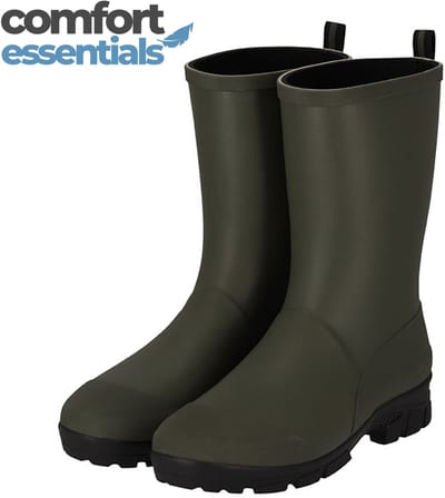 Comfort Essentials - Hoge Regenlaarzen Heren - Groen - Maat 41 - Rubber Laarzen Heren - Outdoorlaarzen Heren - Waterdicht met Demping
