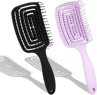 2 Stuks Krulborstels voor Gedefinieerde Curls - Voorkomt Trekken en Klitten