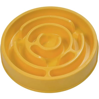 Duvo+ Anti-schrok voerbak ring Geel M-600ml-20.5x3.5cm