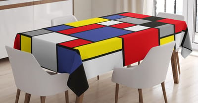 ABAKUHAUS kunsttafelkleed, kleurrijk popontwerp, gemakkelijk te onderhouden, wasbaar vlekafweermiddel en met heldere kleuren hoogwaardige print, 140 x 200 cm, meerkleurig