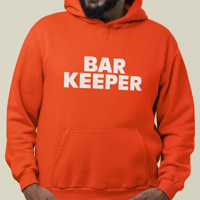Oranje EK WK Koningsdag Hoodie Barkeeper - MAAT XS - Feestkleding & Carnavalskleding