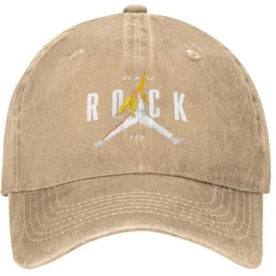Op Maat Gemaakte Freddie Mercury Baseballpet Voor Mannen Vrouwen Katoen Ademend Papa Hoed Performance Snapback Petten Baseball Cap beige