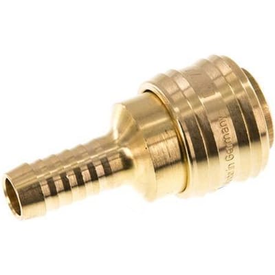 Messing DN 7.2 (Euro) Luchtkoppeling Snelkoppeling 10 mm Slangpilaar