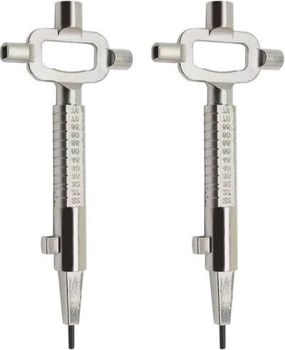 Multifunctionele Bouwsleutel Set van 2 Stuks met Cilinder Meetgereedschap voor Mortise Slot en Bouwtoepassingen