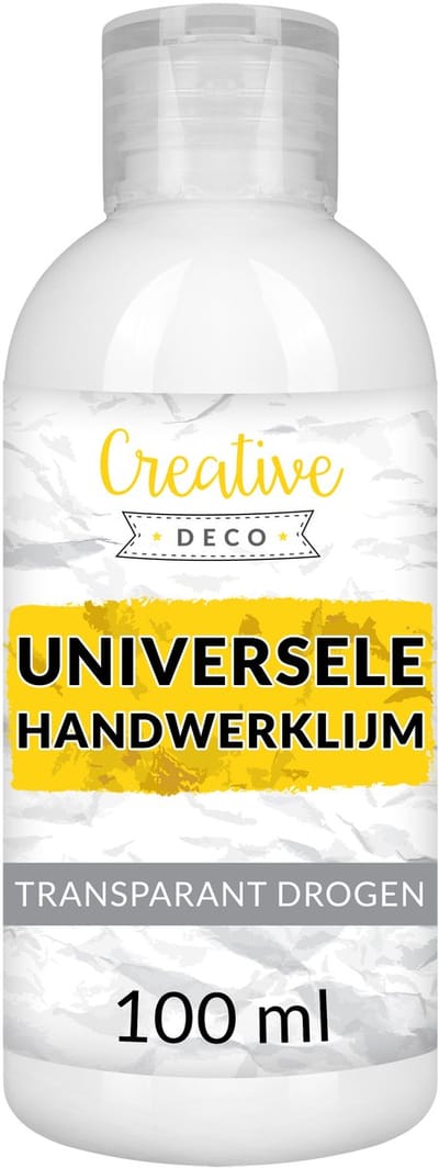 Creative Deco 100ml Universele Ambachtelijke Lijm | 100 ml | Niet-toxisch | Voor Papier, Karton, Hout, Glas, Leer, Keramiek, Vilt | Droogt Snel | Perfect voor Kunstprojecten