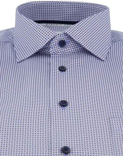Modern Fit Eterna overhemd blauw geprint