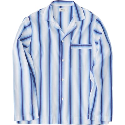 Tekla Unisex Poplin, Pyjamas Shirt Blue Marquee Größe: S | Nachtwäsche Outlet | Unisex | Blau
