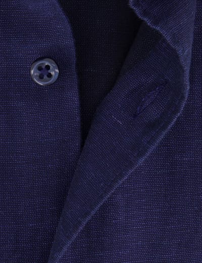 Eterna overhemd korte mouw donkerblauw