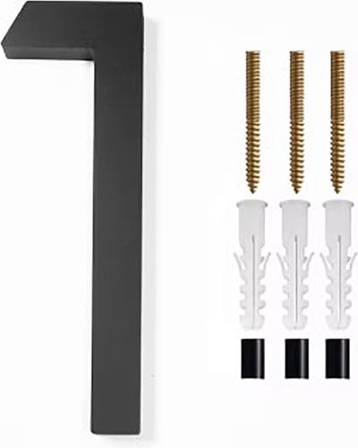 Actie4you® - Huisnummer - Aluminium - 125mm - 1 CM Dik - Zwart Modern Huisnummer - Mat Zwart - Huisnummer Zwart - Nummer 1