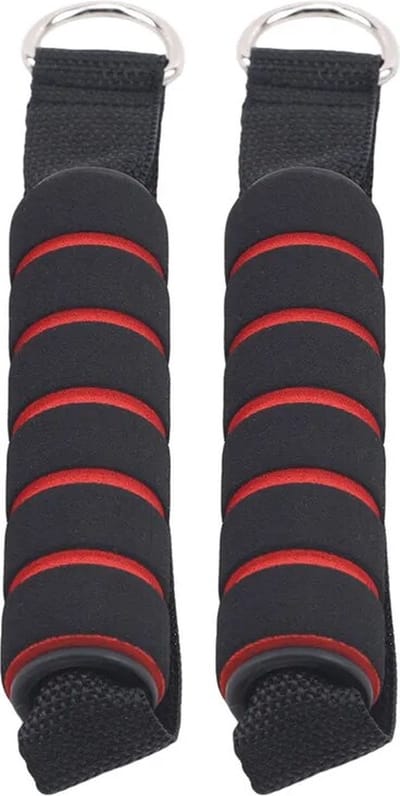 Premium Pull Touw Handvaten - Set van 2 | Foam Grips, D-Ring, Fitness Accessoire voor Krachttraining en Gym Workouts