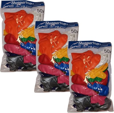 Feest en verjaardag versiering ballonnen - 150x stuks - multi kleuren - 27 cm - feestartikelen