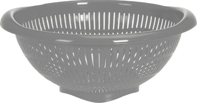 Excellent Houseware Keuken vergiet/zeef - grijs - kunststof - 30 x 31 x 14 cm
