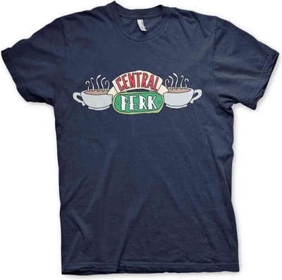 Friends - Central Perk Heren Tshirt - S - Blauw