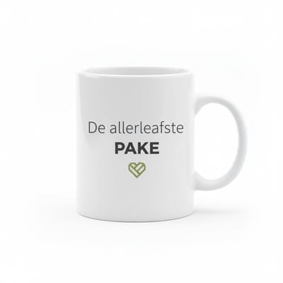 De Allerliefste Pake – Liefdevolle Quote Koffiemok 330 ml | Hartverwarmend Cadeau voor Opa