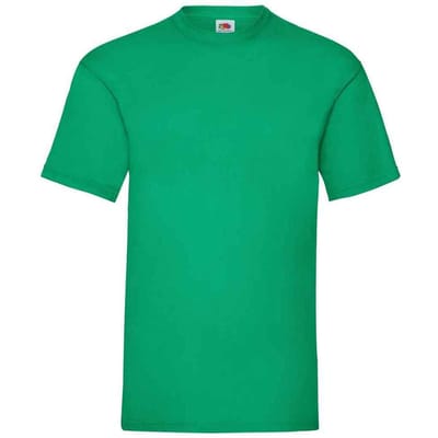 Fruit of the Loom Heren Valueweight T-Shirt (Kelly Groen)