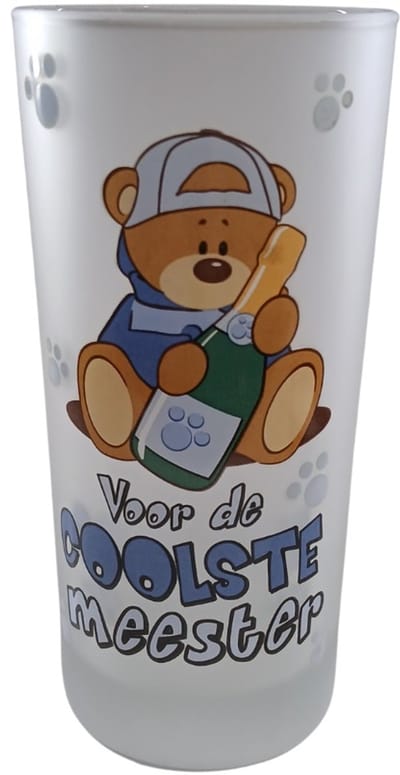 Kwikki glas Voor de Coolste Meester