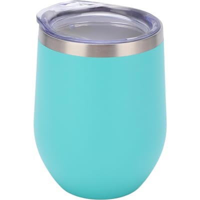 12oz Roestvrijstalen Wijnglas zonder Steel Dubbelwandig Vacuüm Geïsoleerde Wijnbekers met Deksel voor