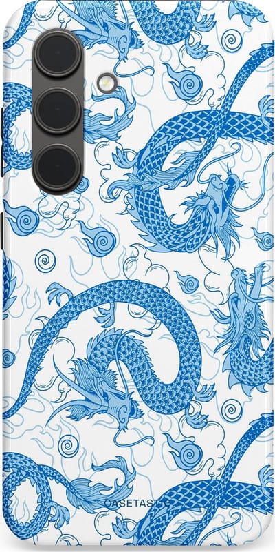 Casetastic Hoesje Geschikt voor Samsung S24 - Stijlvolle Beschermende Duo-layer Case - Drakengloed