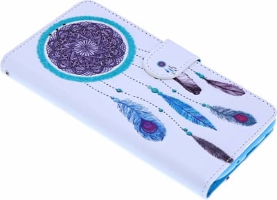 Ntech Samsung Galaxy S10 Dromenvanger Design Boek Hoesje Met Pasjesruimte & Magneet flapje