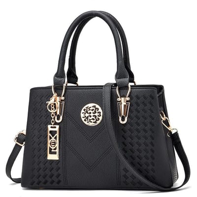 Nouveau Sac Maman Tendance avec Sac à Main Bandoulière Épaule Unique Sac pour Femmes d'Âge Moyen Grand Sac . black